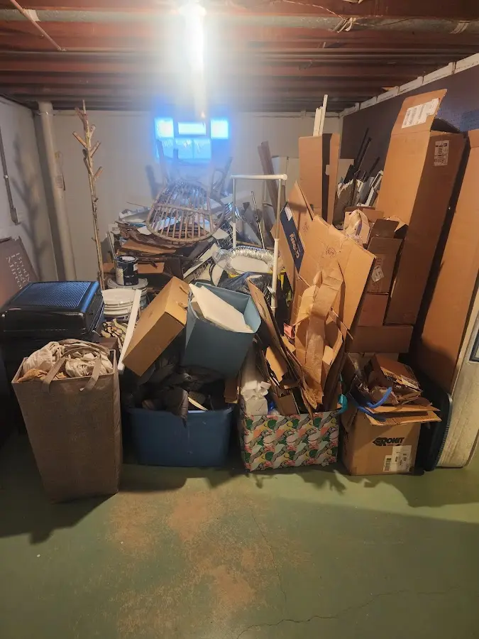 Roll-off dumpster container at job site for 4 Yard Dumpster Rental in Quail Ridge